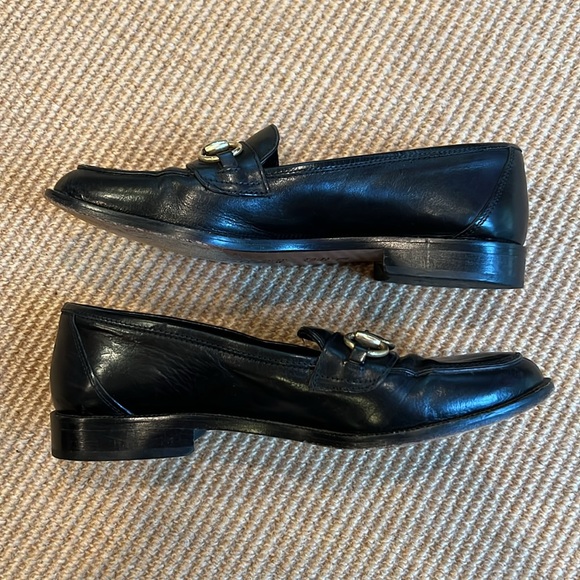 Joan & David Black Leather Horsebit Loafer Handmade in Italy - Picture 5 of 8